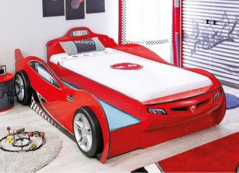 CARBED Кровать-машина Coupe с выдвижной кроватью Red 20.03.1306.00 в Криводановке - krivodanovka.mebel54.com | фото