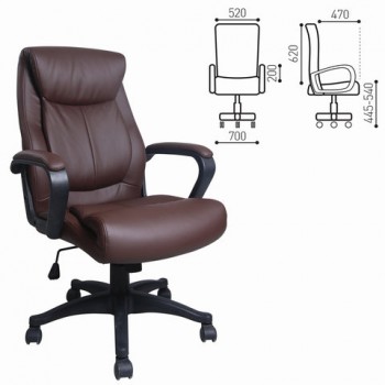 Кресло офисное BRABIX Enter EX-511 (коричневый) в Криводановке - krivodanovka.mebel54.com | фото