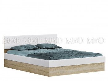 Кровать 1,4 спальня Фортуна (Дуб сонома/белый глянец) в Криводановке - krivodanovka.mebel54.com | фото