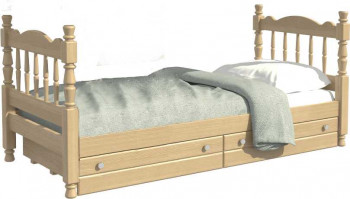 Кровать одинарная Аленка из массива сосны 800*1890 Сосна в Криводановке - krivodanovka.mebel54.com | фото